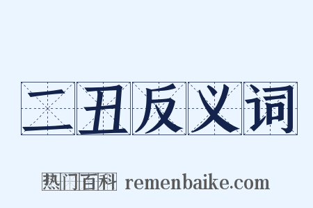 二丑反义词是什么意思的图片